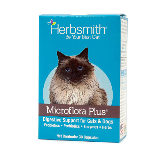 Herbsmith Microflora Plus Digestive Support For Cats-30 capsules