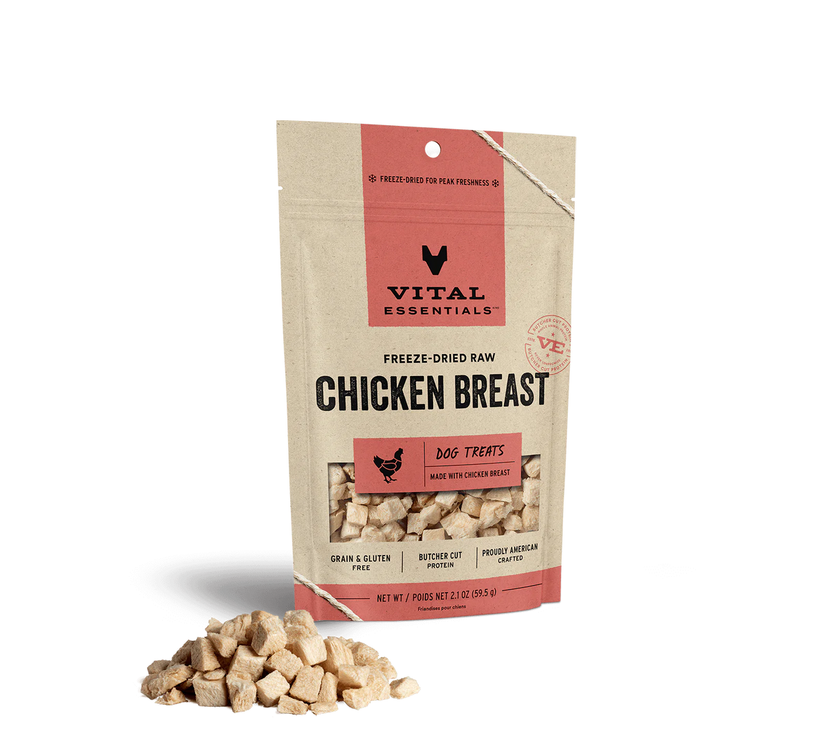 Vital Essentials Freeze Dried Raw Chicken Breast Dog Treat