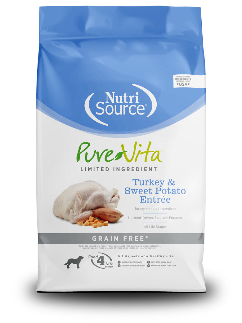 NutriSource Pure Vita Grain Free Turkey Formula Dog Food