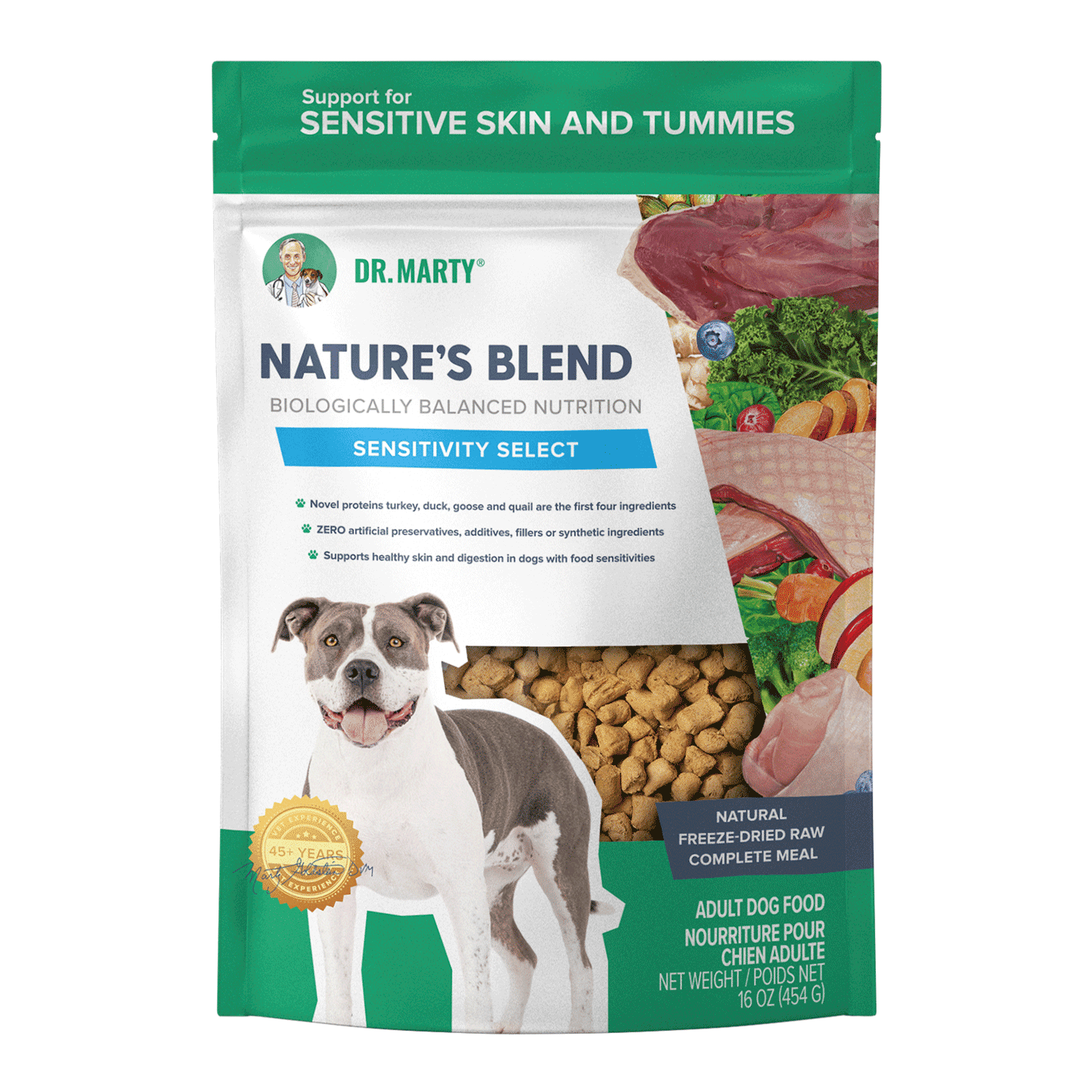 Dr. Marty Nature's Blend Sensitivity Select Freeze-Dried Raw Dog Food